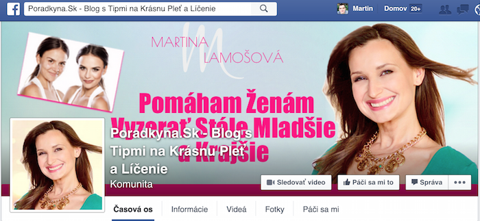Martina Lamošová - facebook fanpage