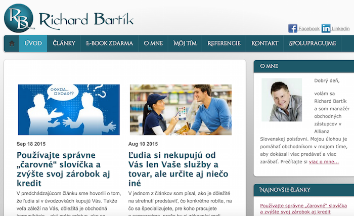 Richard Bartík - web